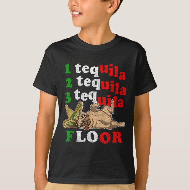 Camiseta Pai Engraçado Presente 1 2 3 Tequila Floo (Frente)