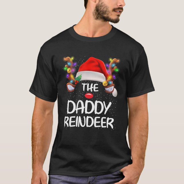Camiseta Pai Engraçado Reindeer Xmas Matando o Natal da Fam (Frente)