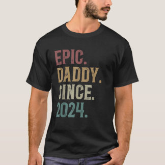 Camiseta Pai épico desde 2024 novo papai Vintage primeiro p