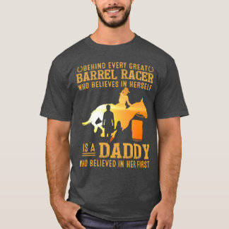 Camiseta Pai Equestre dia de os pais, pai de Barrel