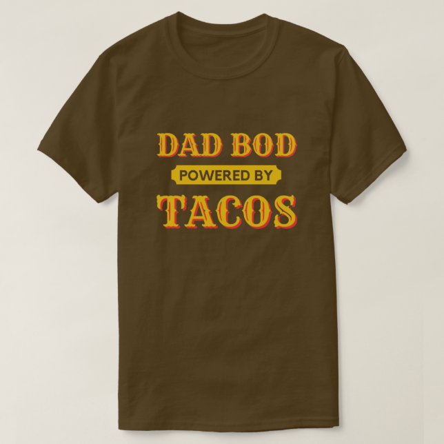 Camiseta Pai Equipado Com Tacos T-Shirt (Frente do Design)