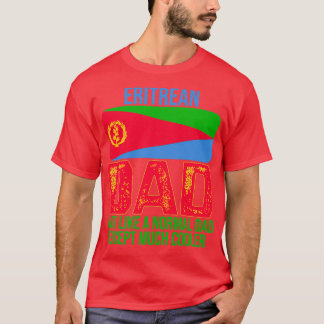 Camiseta Pai Eritreia de Bandeira Design para Dia de os pai