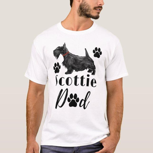 Camiseta Pai escocês Terrier Scottie Dog (Frente)