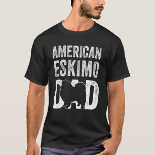 Camiseta Pai Eskimo-Americano Papa Dia de os pais Si