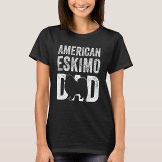 Camiseta Pai Eskimo-Americano Papa Dia de os pais Si