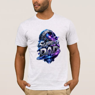 Camiseta Pai Espacial Super Herói Cósmico