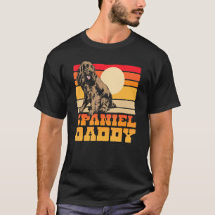 Camiseta Pai Espanhol - Parte Traseira do Cocker 80s Sunset