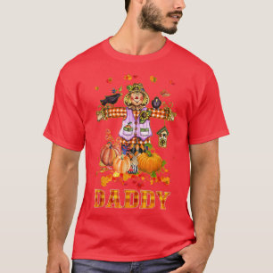 Camiseta Pai Espantalho Correspondente à Família de Outono