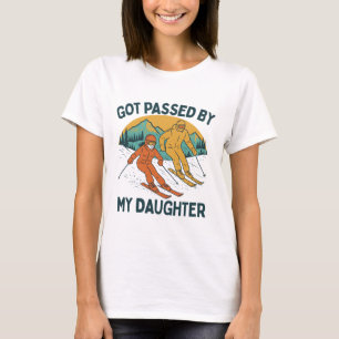 Camiseta Pai Esquiadão Engraçado Foi Derrubado pela Filha E
