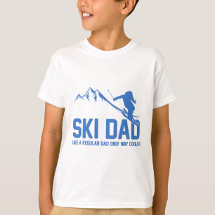 Camiseta Pai Esquiador Divertido Aventura Nevosa Amantes de