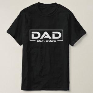 Camiseta Pai Est 2025 Novo Pai 2025 Pai 2025 Esperando Bebê