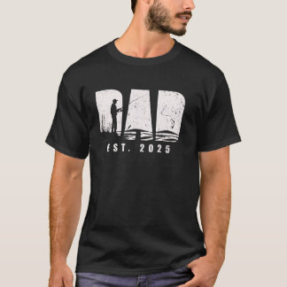 Camiseta Pai Est 2025 Pesca Pai Para Ser Novo Bebê Pai Dia 