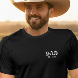Camiseta Pai Est 2025 Texto em Negrito