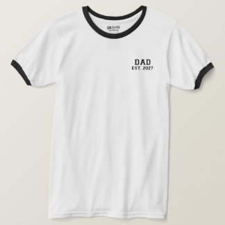 Camiseta Pai Est. 2027 Em Breve Pai 2027 Logo Novo Pai