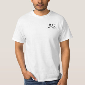 Camiseta Pai Est. 2027 Em Breve Pai 2027 Logo Novo Pai