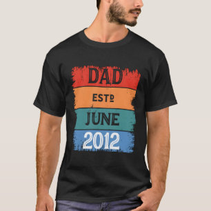 Camiseta Pai Est Jun 2012 Orgulhoso Papa Avô Melhor Perna P