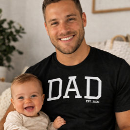 Camiseta Pai Estabeleceu o Dia dos Pais Customizável Anual