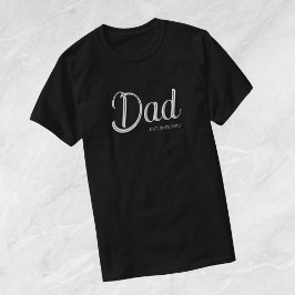 Camiseta Pai Estabelecido Escrito Branco