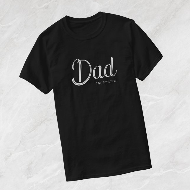 Camiseta Pai Estabelecido Escrito Branco (Criador carregado)