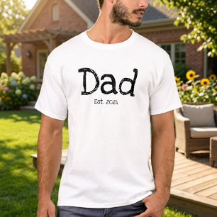 Camiseta Pai Estabelecido Negrito Preto Branco