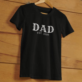 Camiseta Pai Estabelecido Negrito Tipografia Branca