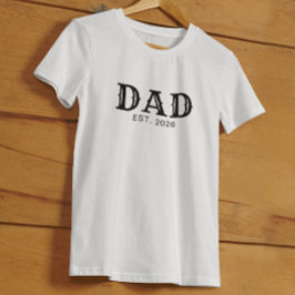 Camiseta Pai Estabelecido Negrito Tipografia Preta