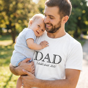 Camiseta Pai Estabelecido Preto Branco Ousado