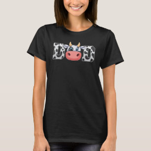 Camiseta Pai Estampa de Vaca Caubói Animal Fazendeiro Vaca 