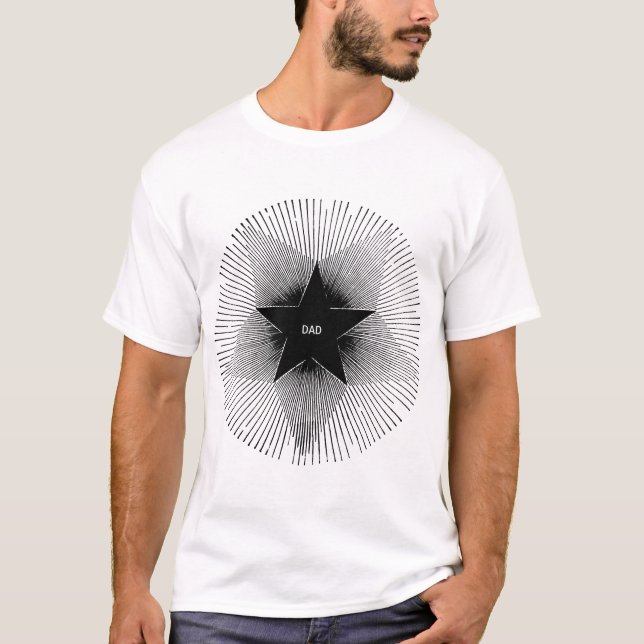 Camiseta Pai estrela groovage vintage retro vibes aniversár (Frente)