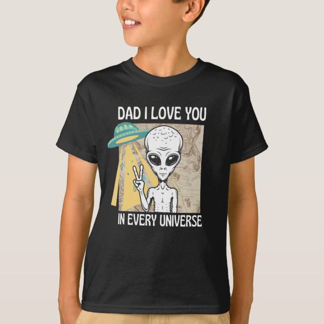Camiseta Pai eu te amo em todo o universo (Frente)