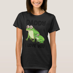 Camiseta Pai Eu Te Amo Sapo Brincando Crianças Dia de os pa