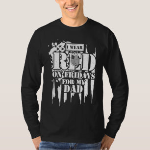 Camiseta Pai, eu uso VERMELHO às sextas-feiras pelo meu pai