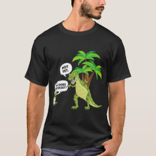 Camiseta Pai Existe - Engraçado Dino Dinossauro Ateísta