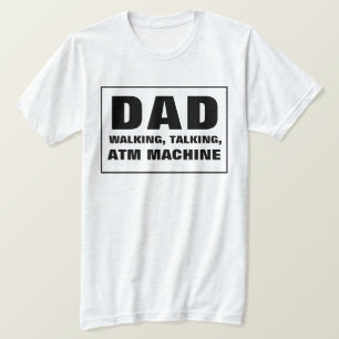 Camiseta Pai Falando em uma máquina ATM