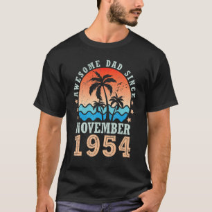Camiseta Pai Fantástico Desde novembro de 1954 Feliz Aniver