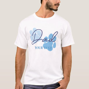 Camiseta Pai Festa de Aniversário Impressão de Pata de Cach