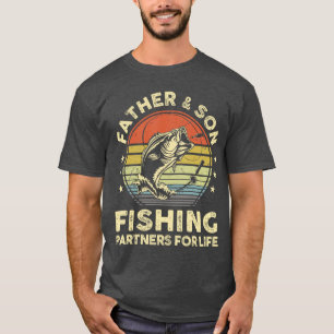 Camiseta Pai Filho Correspondência Pesca Lúdico Bass Peixe