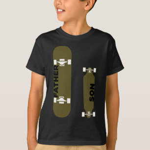Camiseta Pai Filho Skatista Skate Skateboard Skate Patinaçã