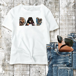 Camiseta Pai Foto Personalizada | Amante de Cães | Pai de C
