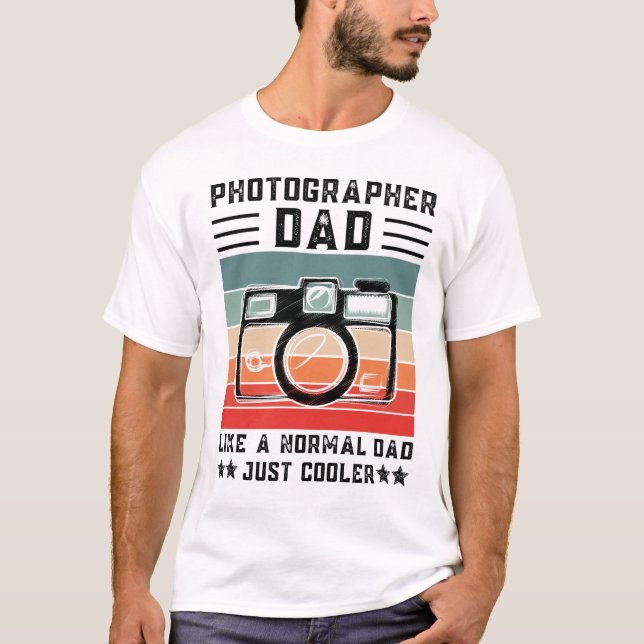 Camiseta Pai Fotógrafo Como Um Pai Normal Apenas Mais Frio (Frente)