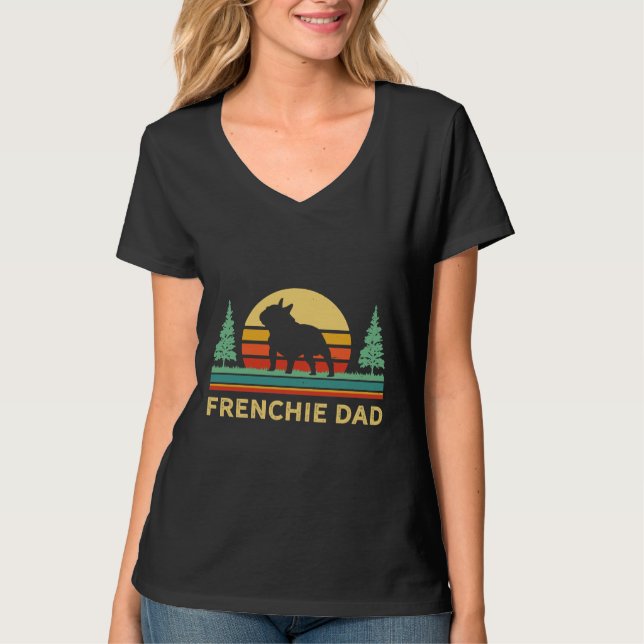 Camiseta Pai francês Bulldog Pai francês Bull Dog Da (Frente)