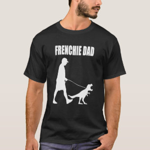 Camiseta Pai francês Trex Dinossaur Frenchie Dog Owne