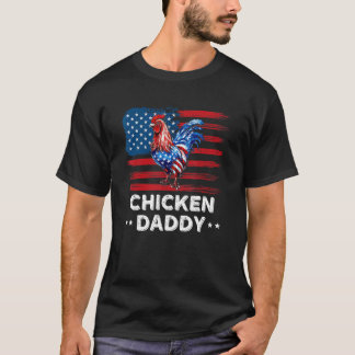 Camiseta Pai Frango Pai Galinha Fazendeiro 4 De Julho Dia D