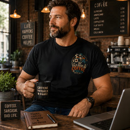 Camiseta Pai Funciona Com Café & Sarcasmo Dia dos Pais Dive