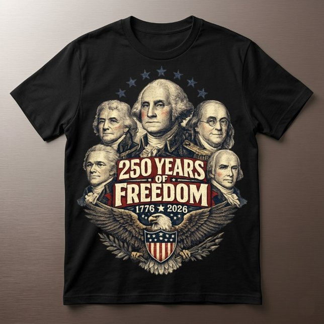 Camiseta Pai Fundadores da América 250 (Criador carregado)