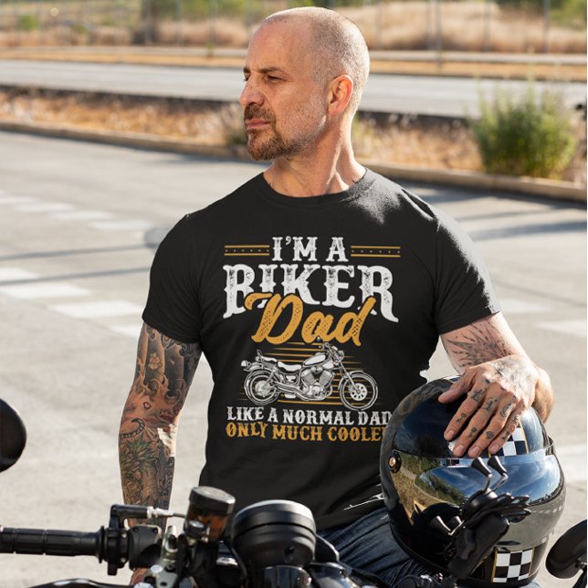 Camiseta Pai Funny Biker Dizendo Dia de os pais de motocicl (Criador carregado)