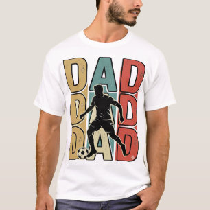 Camiseta Pai Futebol Desenho Vetorial de Gravura Vintage_1