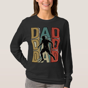 Camiseta Pai Futebol Desenho Vetorial de Gravura Vintage_1