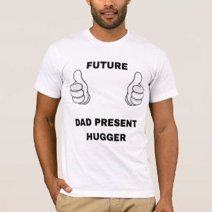 Camiseta pai Futuro, Hugger Presente" Fath no Pai do Bebê R