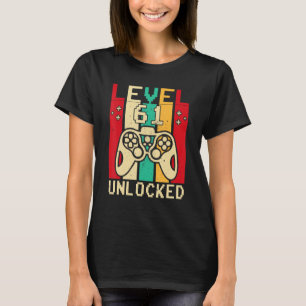 Camiseta pai Gamer 61ruas Dizendo Vintage Nível 61 Ga Desbl